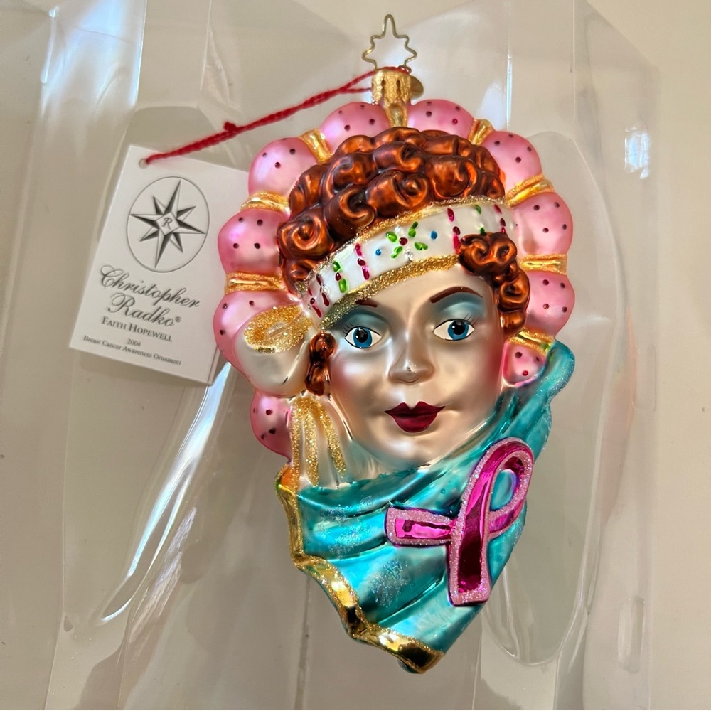 2004 Christopher Radko-Faith HOPEWELL fine glass ornament